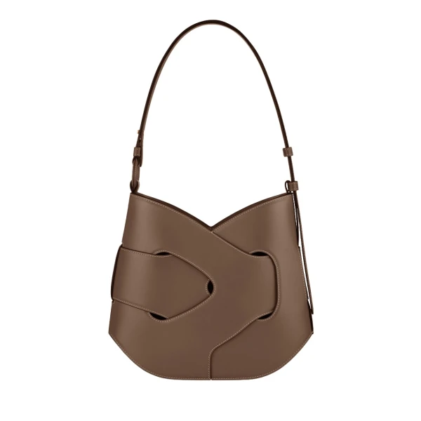 Polène Nodde Hobo in Root Nodde Hobo in Root - Shoulder & Crossbody Bags - Parisian Luxury Leather Bag at Luxury Shoes 