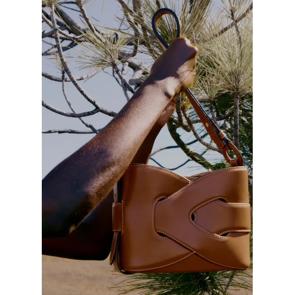 Polène Nodde in Cognac Nodde in Cognac - Shoulder & Crossbody Bags - Parisian Luxury Leather Bag at Luxury Shoes 