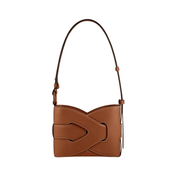 Polène Nodde in Cognac Nodde in Cognac - Shoulder & Crossbody Bags - Parisian Luxury Leather Bag at Luxury Shoes 
