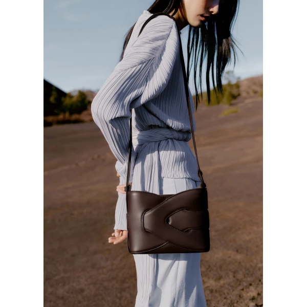 Polène Nodde in Ebony Nodde in Ebony - Shoulder & Crossbody Bags - Parisian Luxury Leather Bag at Luxury Shoes 