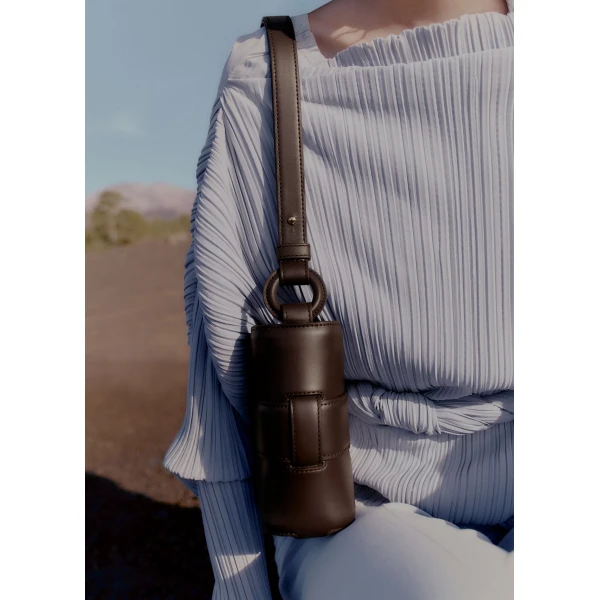 Polène Nodde in Ebony Nodde in Ebony - Shoulder & Crossbody Bags - Parisian Luxury Leather Bag at Luxury Shoes 