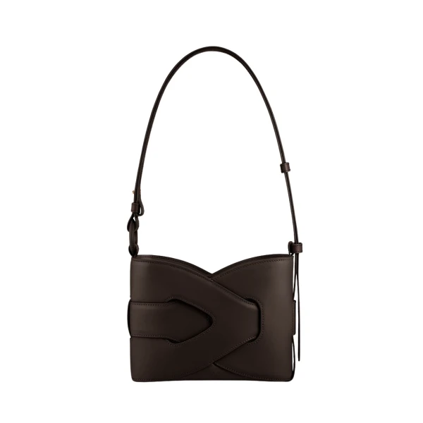 Polène Nodde in Ebony Nodde in Ebony - Shoulder & Crossbody Bags - Parisian Luxury Leather Bag at Luxury Shoes 