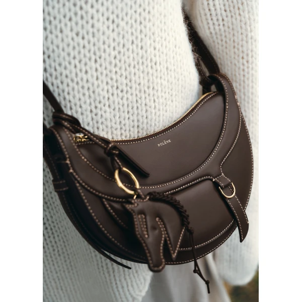 Polène Numéro Dix Galop in Ebony Numéro Dix Galop in Ebony - Shoulder & Crossbody Bags - Parisian Luxury Leather Bag at Luxury Shoes 