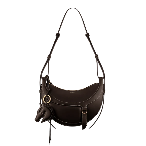 Polène Numéro Dix Galop in Ebony Numéro Dix Galop in Ebony - Shoulder & Crossbody Bags - Parisian Luxury Leather Bag at Luxury Shoes 