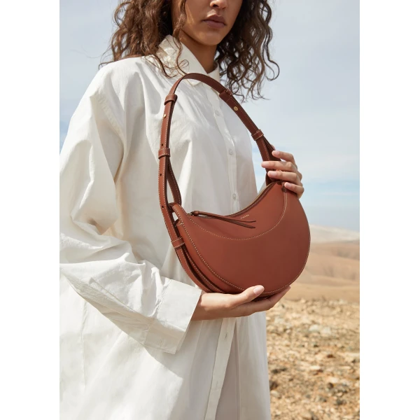 Polène Numéro Dix in Cognac Numéro Dix in Cognac - Shoulder & Crossbody Bags - Parisian Luxury Leather Bag at Luxury Shoes 