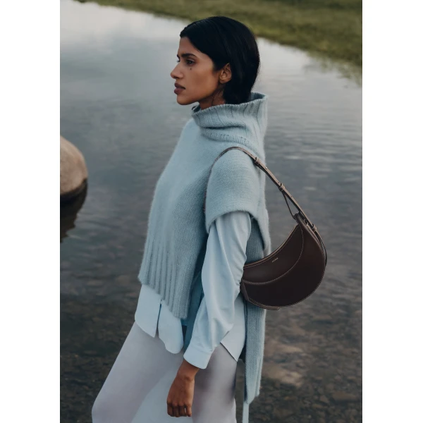 Polène Numéro Dix in Ebony Numéro Dix in Ebony - Shoulder & Crossbody Bags - Parisian Luxury Leather Bag at Luxury Shoes 