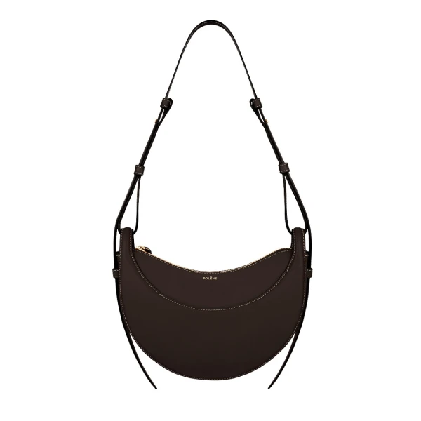 Polène Numéro Dix in Ebony Numéro Dix in Ebony - Shoulder & Crossbody Bags - Parisian Luxury Leather Bag at Luxury Shoes 