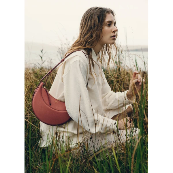 Polène Numéro Dix in Terracotta Numéro Dix in Terracotta - Shoulder & Crossbody Bags - Parisian Luxury Leather Bag at Luxury Shoes 
