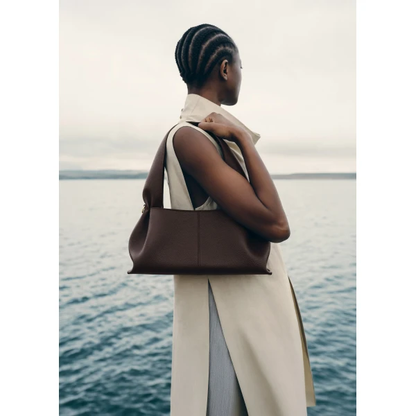 Polène Numéro Neuf East West in Ebony Numéro Neuf East West in Ebony - Shoulder & Crossbody Bags - Parisian Luxury Leather Bag at Luxury Shoes 