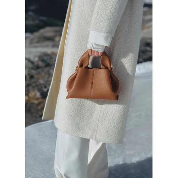 Polène Numéro Neuf Mini in Camel Numéro Neuf Mini in Camel - Mini Bags - Parisian Luxury Leather Bag at Luxury Shoes 