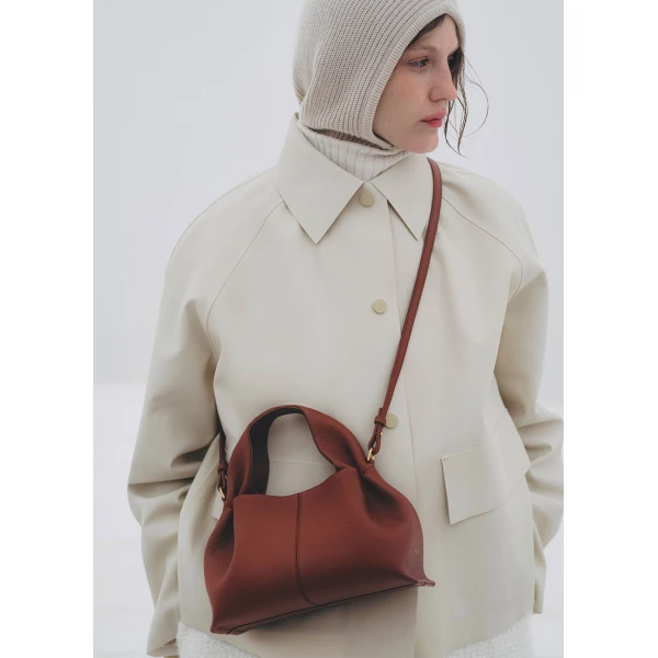 Polène Numéro Neuf Mini in Red Clay Numéro Neuf Mini in Red Clay - Mini Bags - Parisian Luxury Leather Bag at Luxury Shoes 