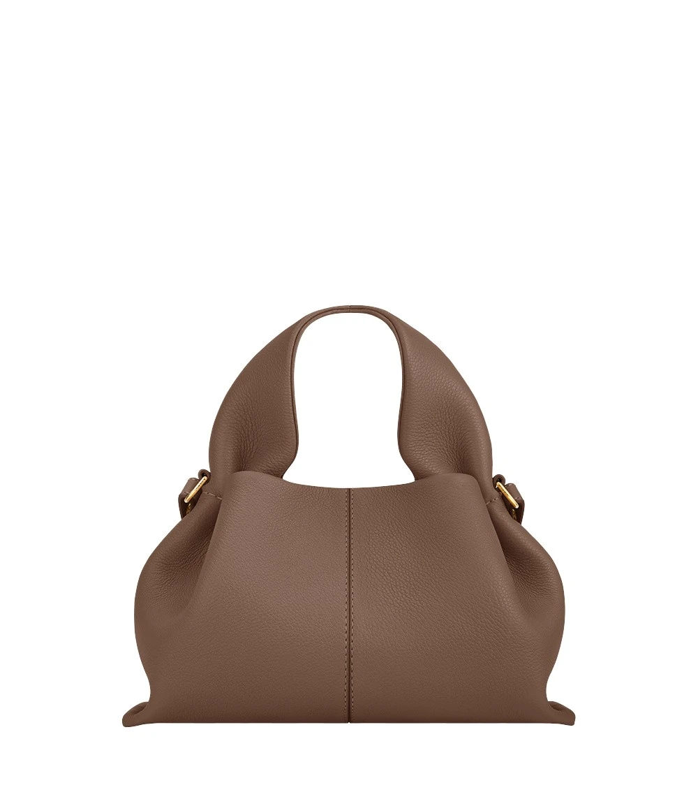 Brown-Numero-Neuf-Mini-in-Root-collection-coveti18411_nobg Polène Numéro Neuf Mini in Root Numéro Neuf Mini in Root - Mini Bags - Parisian Luxury Leather Bag at Luxury Shoes