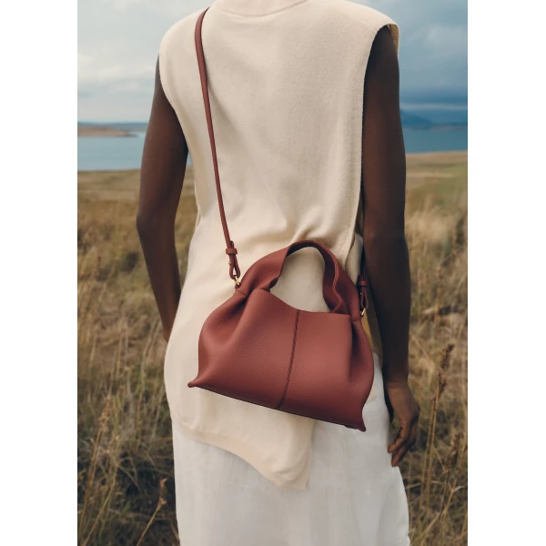 Polène Numéro Neuf Mini in Terracotta Numéro Neuf Mini in Terracotta - Mini Bags - Parisian Luxury Leather Bag at Luxury Shoes 