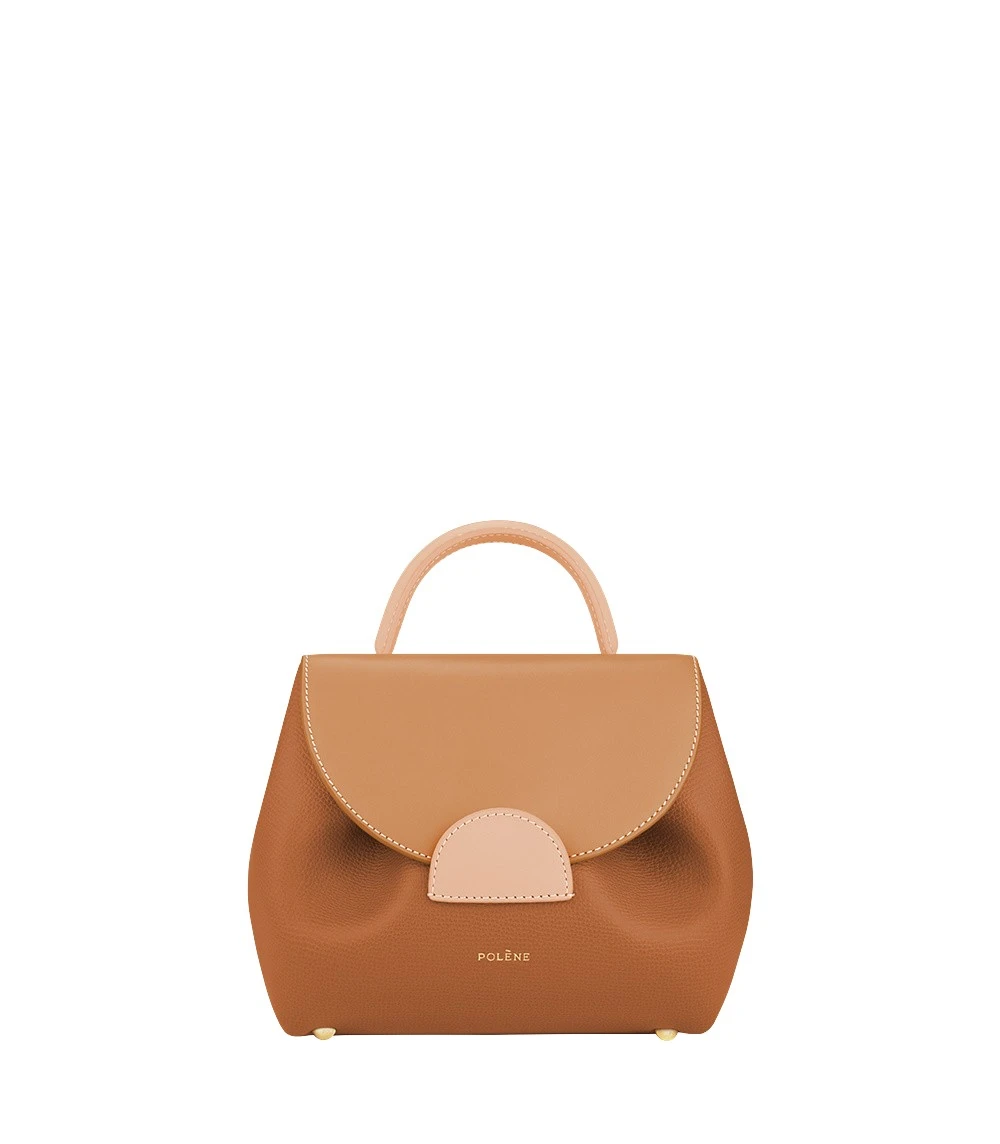 Brown-Numero-Un-Nano-in-Camel-collection-coveti93508_nobg Polène Numéro Un Nano in Camel Numéro Un Nano in Camel - Mini Bags - Parisian Luxury Leather Bag at Luxury Shoes