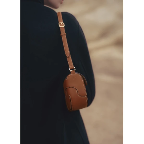 Polène Osmo in Cognac Osmo in Cognac - Shoulder & Crossbody Bags - Parisian Luxury Leather Bag at Luxury Shoes 