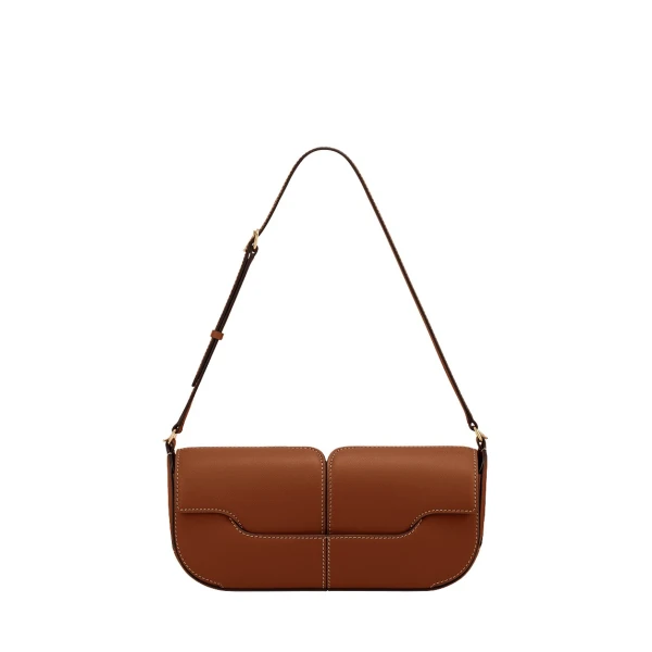 Polène Osmo in Cognac Osmo in Cognac - Shoulder & Crossbody Bags - Parisian Luxury Leather Bag at Luxury Shoes 