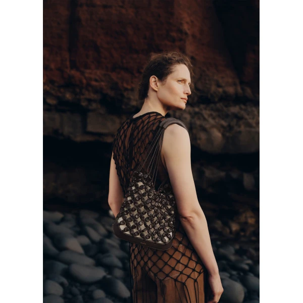 Polène Solé in Ebony Solé in Ebony - Shoulder & Crossbody Bags - Parisian Luxury Leather Bag at Luxury Shoes 