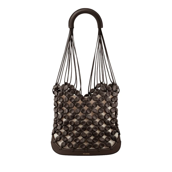Polène Solé in Ebony Solé in Ebony - Shoulder & Crossbody Bags - Parisian Luxury Leather Bag at Luxury Shoes 