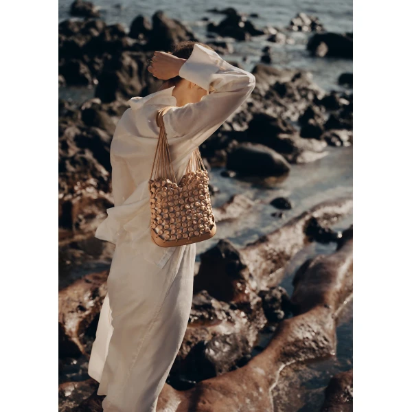 Polène Solé in Tan Solé in Tan - Shoulder & Crossbody Bags - Parisian Luxury Leather Bag at Luxury Shoes 