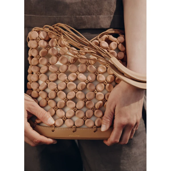 Polène Solé in Tan Solé in Tan - Shoulder & Crossbody Bags - Parisian Luxury Leather Bag at Luxury Shoes 
