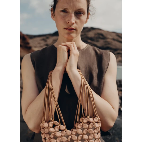 Polène Solé in Tan Solé in Tan - Shoulder & Crossbody Bags - Parisian Luxury Leather Bag at Luxury Shoes 