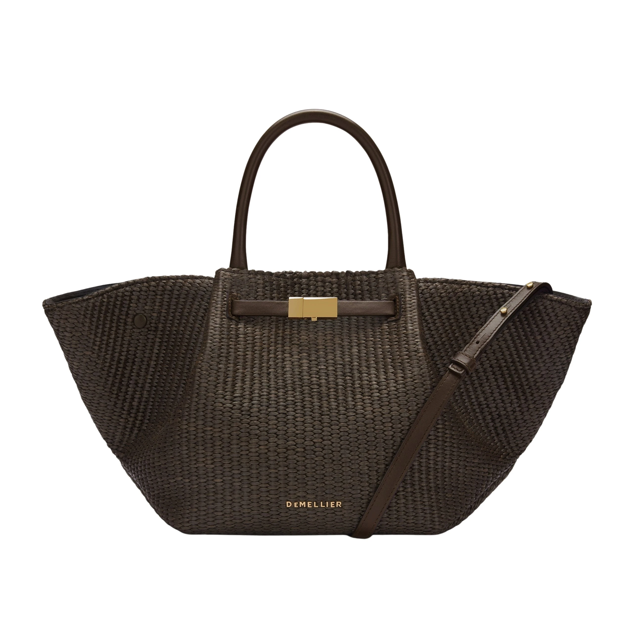 Brown-The-Midi-New-York-in-Espresso-Raffia45993_nobg DeMellier Midi New York crossbody bag