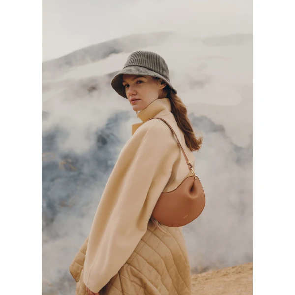 Polène Tonca in Camel Tonca in Camel - Shoulder & Crossbody Bags - Parisian Luxury Leather Bag at Luxury Shoes 