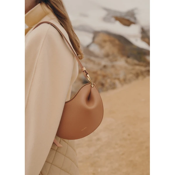 Polène Tonca in Camel Tonca in Camel - Shoulder & Crossbody Bags - Parisian Luxury Leather Bag at Luxury Shoes 