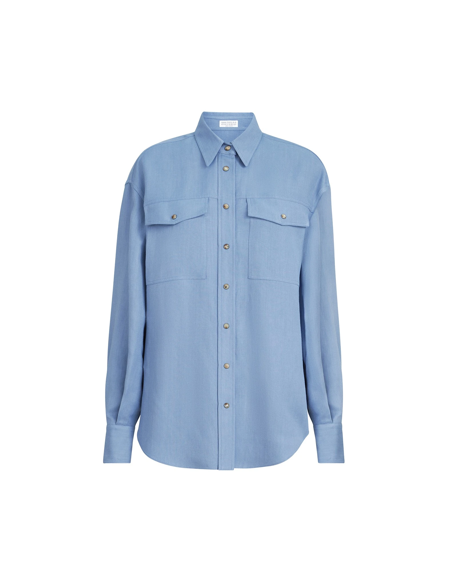 Brunello-Cucinelli-Fluid-twill-shirt-in-Azure83176_nobg Brunello Cucinelli