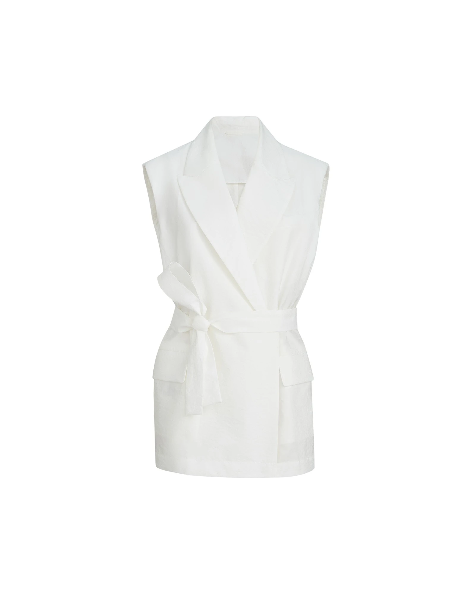 Brunello-Cucinelli-Poplin-belted-vest-in-White54482_nobg Brunello Cucinelli