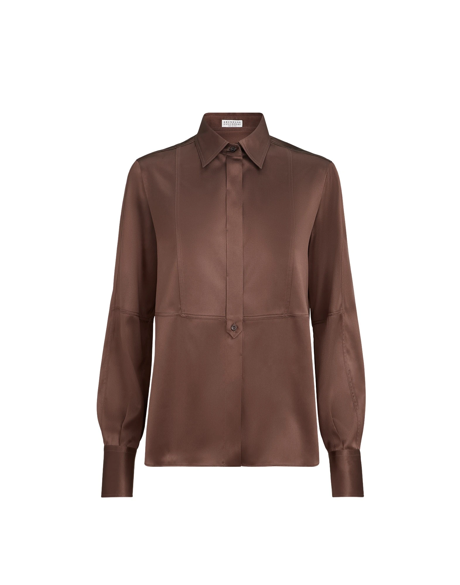 Brunello-Cucinelli-Satin-shirt-in-Cocoa50032_nobg Brunello Cucinelli