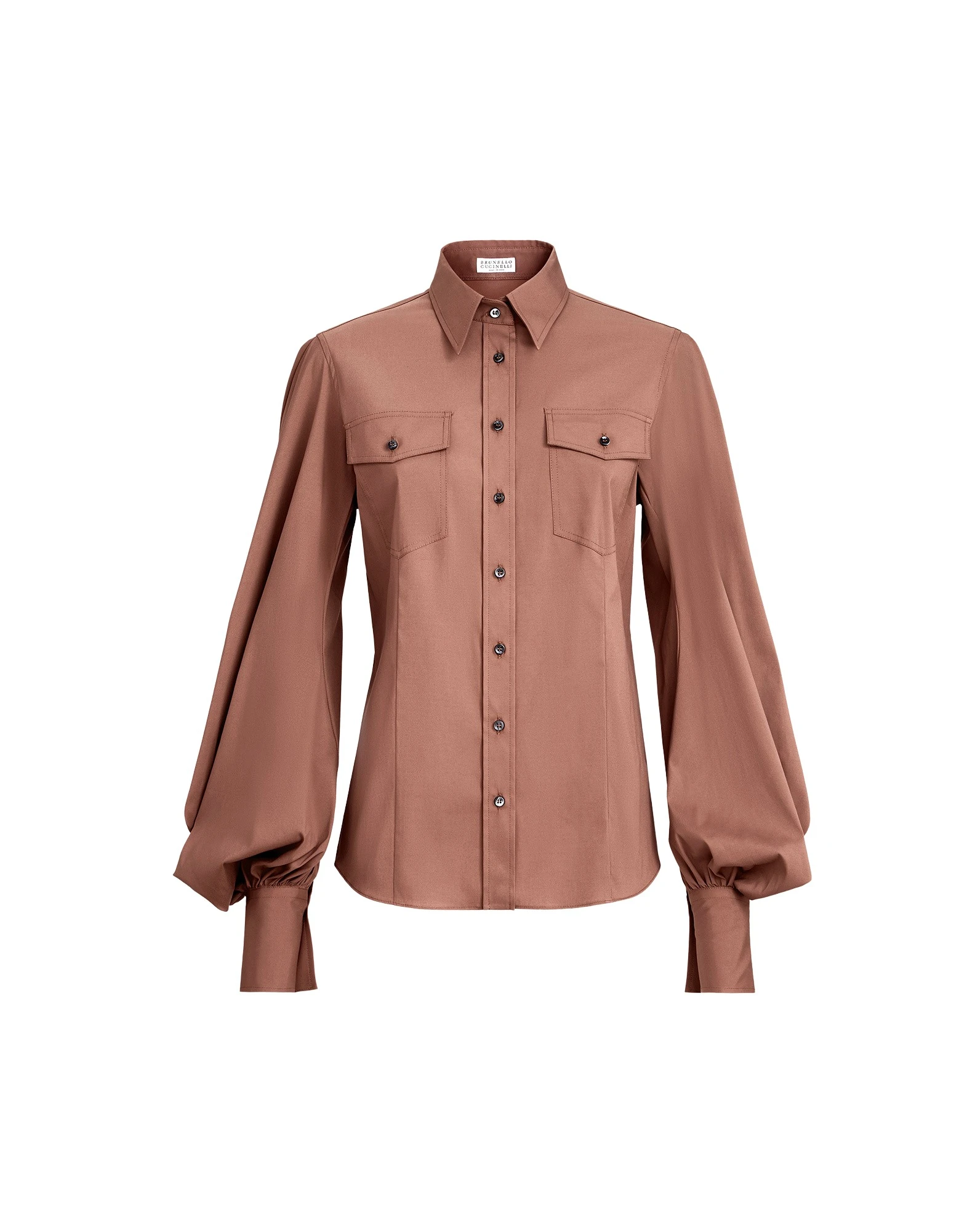 Brunello-Cucinelli-Stretch-poplin-shirt-with-monili-in-Firebrick46816_nobg Brunello Cucinelli