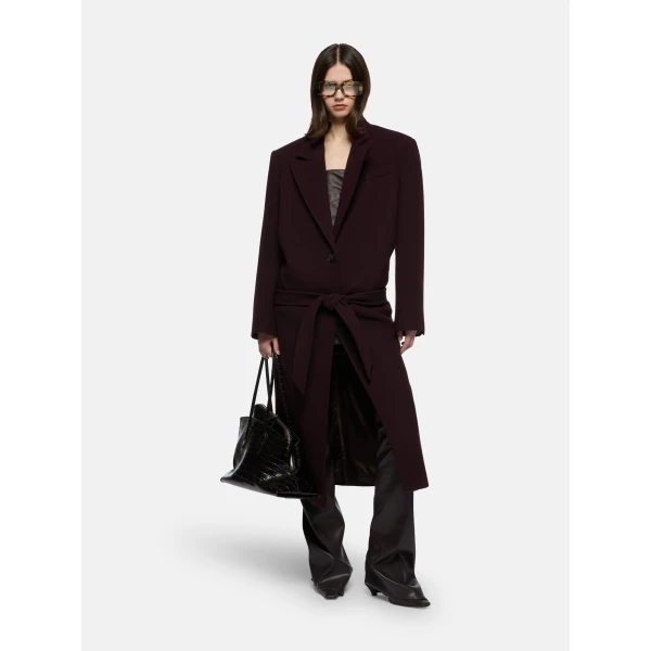 Burgundy long coat