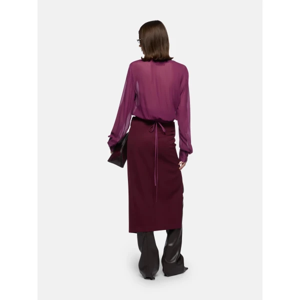 Attico burgundy skirt