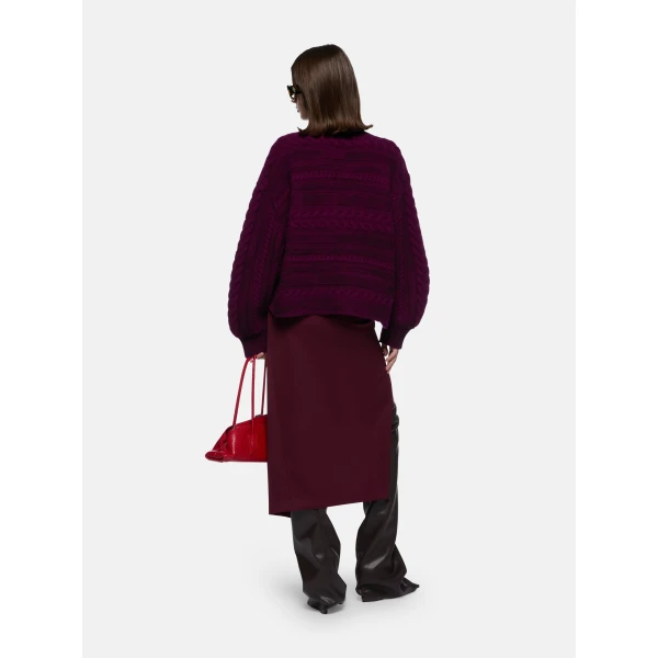 Attico burgundy knitwear