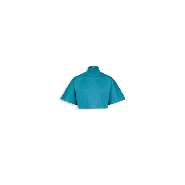 Alaïa Cropped Cotton Jersey T Shirt - ALAÏA Tops - Laser Cut Luxury - Shop at Luxury Shoes 