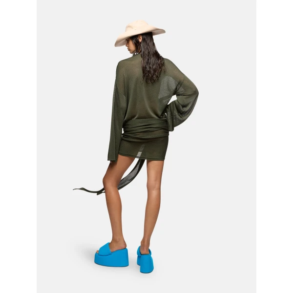 Attico dark green dress