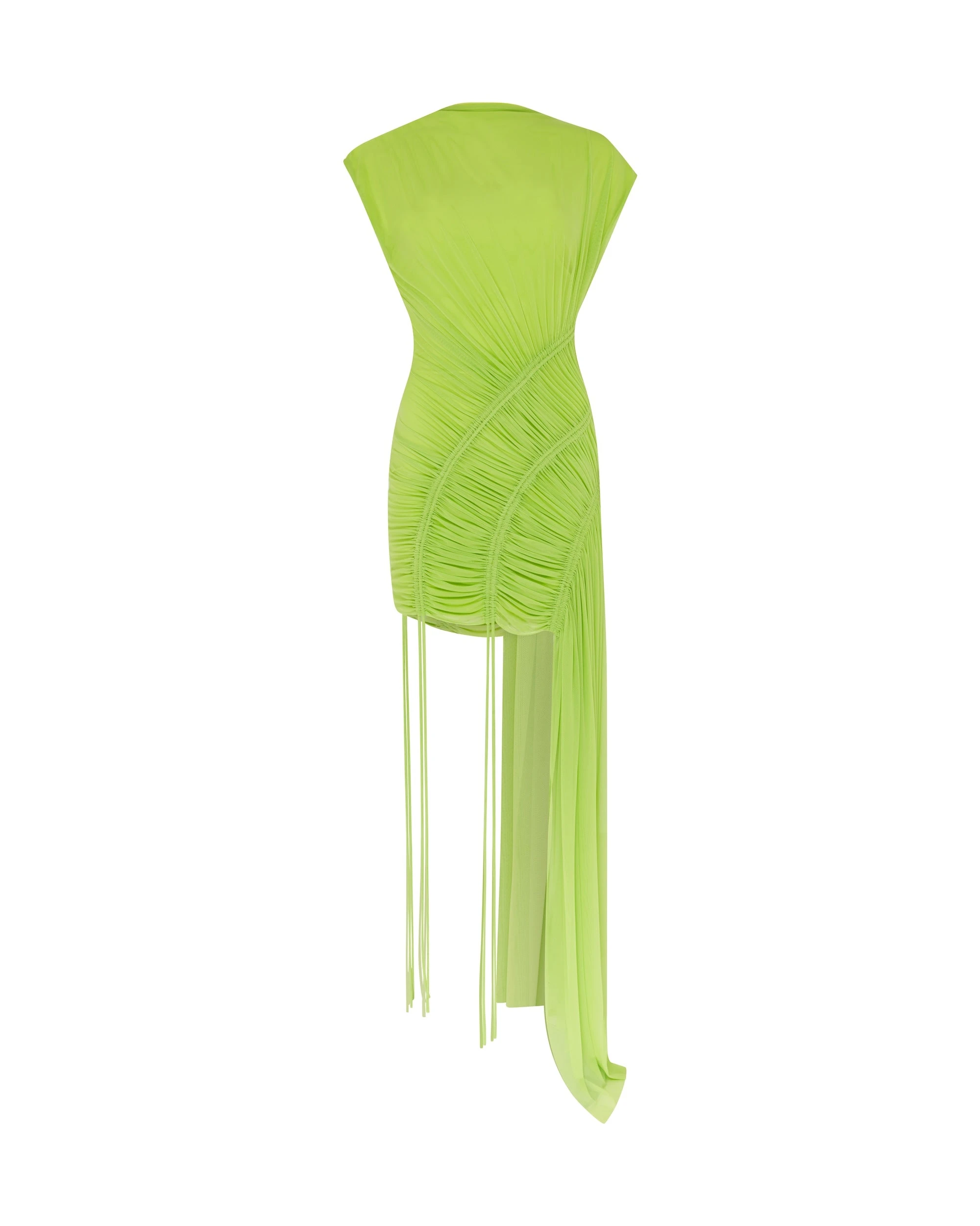 David Koma Asymmetric Hem Ruched Mini Dress David Koma Asymmetric Hem Ruched Mini Dress