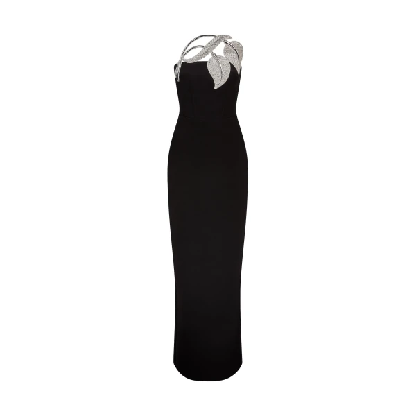 David Koma Crystal Leaf Corset Gown
