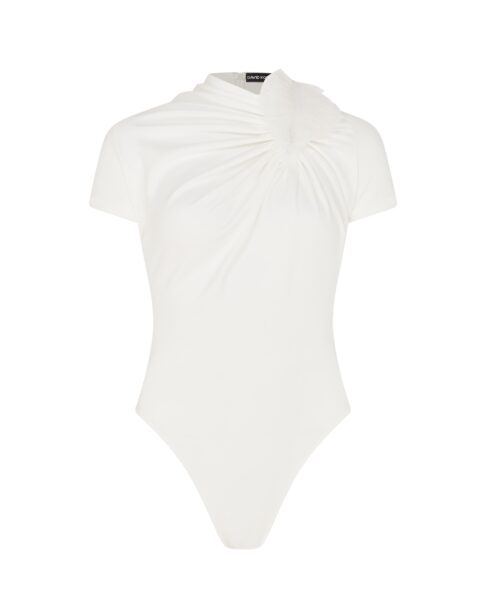 David Koma Pleated Leaf Bodysuit