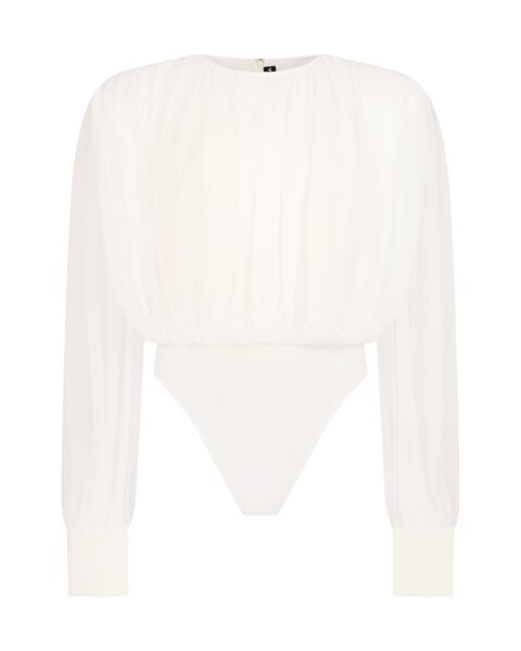 David Koma Ruched Blouse Bodysuit