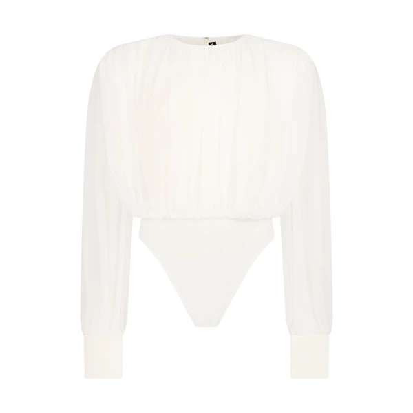 David Koma Ruched Blouse Bodysuit