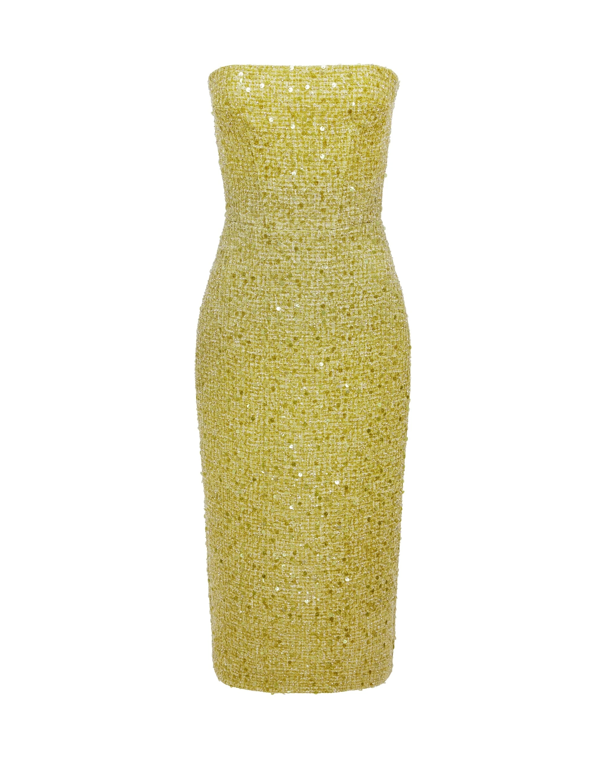 David Koma Sequin Boucle Corset Midi Dress David Koma Sequin Boucle Corset Midi Dress