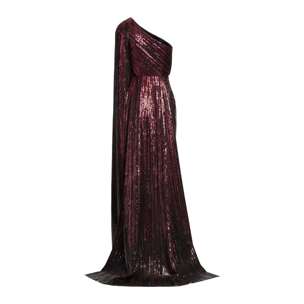 Elie Saab Asymmetrical Sequin Embroidered Dress in Multicolour featuring  – Luxury Designer Fashion at Luxury Shoes .