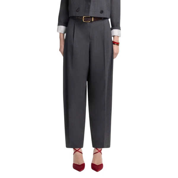 Elie Saab Balloon Wool Pants in Grey featuring  – Luxury Designer Fashion at Luxury Shoes .