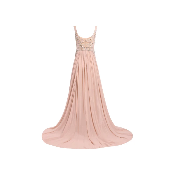 Elie Saab Bead Embroidered Corset Dress in Pink featuring  – Luxury Designer Fashion at Luxury Shoes .