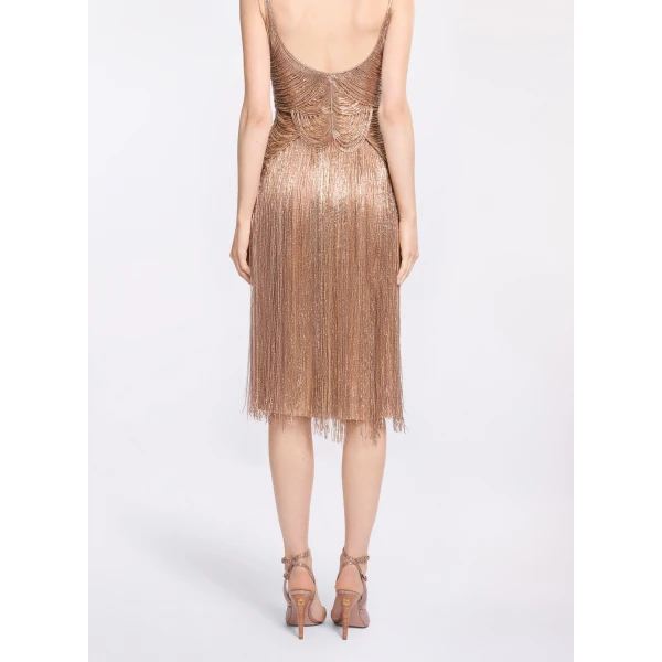 Elie Saab Bead Embroidered Midi Skirt in Neutrals featuring  – Luxury Designer Fashion at Luxury Shoes .
