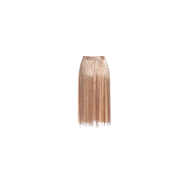 Elie Saab Bead Embroidered Midi Skirt in Neutrals featuring  – Luxury Designer Fashion at Luxury Shoes .
