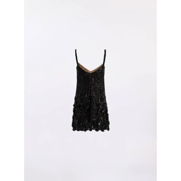 Elie Saab Bead Embroidered Short Dress in Black featuring  – Luxury Designer Fashion at Luxury Shoes .