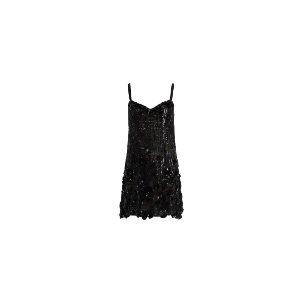 Elie Saab Bead Embroidered Short Dress in Black featuring  – Luxury Designer Fashion at Luxury Shoes .